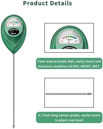 Soil moisture meter for plants, no batteries needed.