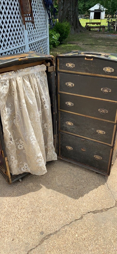 vintage steamer wardrobe trunk