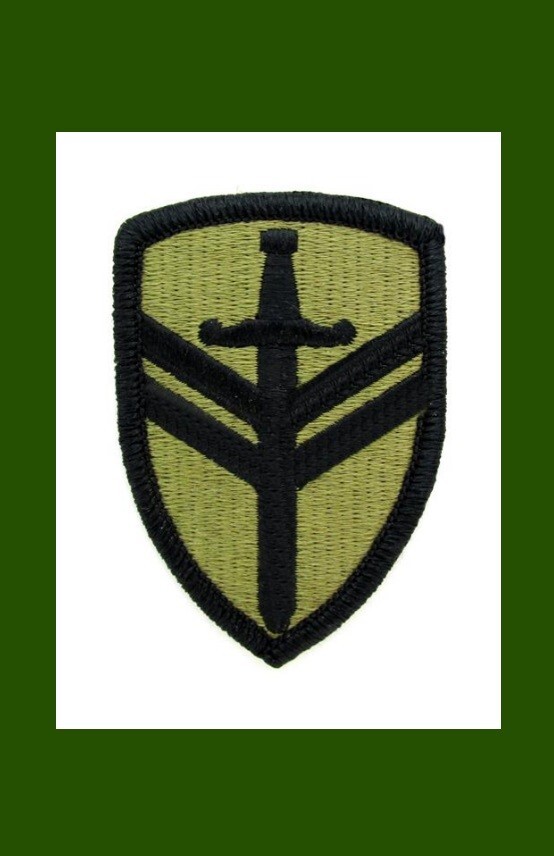 U.S. ARMY / 2ND SUPPORT COMMAND - SUBDUED UNIT PATCH (Sew-On) MERROWED EDGE