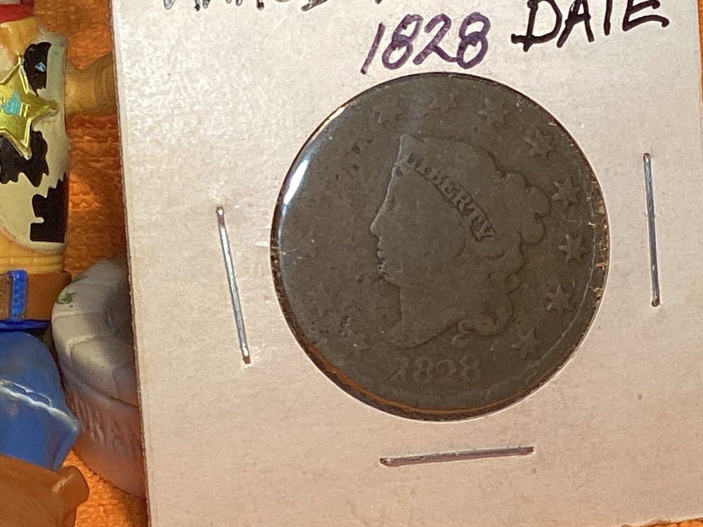 1828 MATRON HEAD LARGE CENT LARGE NARROW DATE