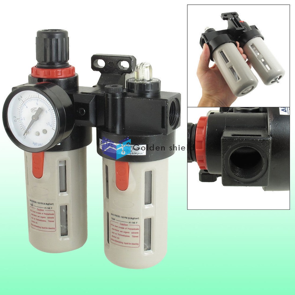 1PC BFC4000 Air Source Treatment Unit Pneumatic Regulator Lubricator Set