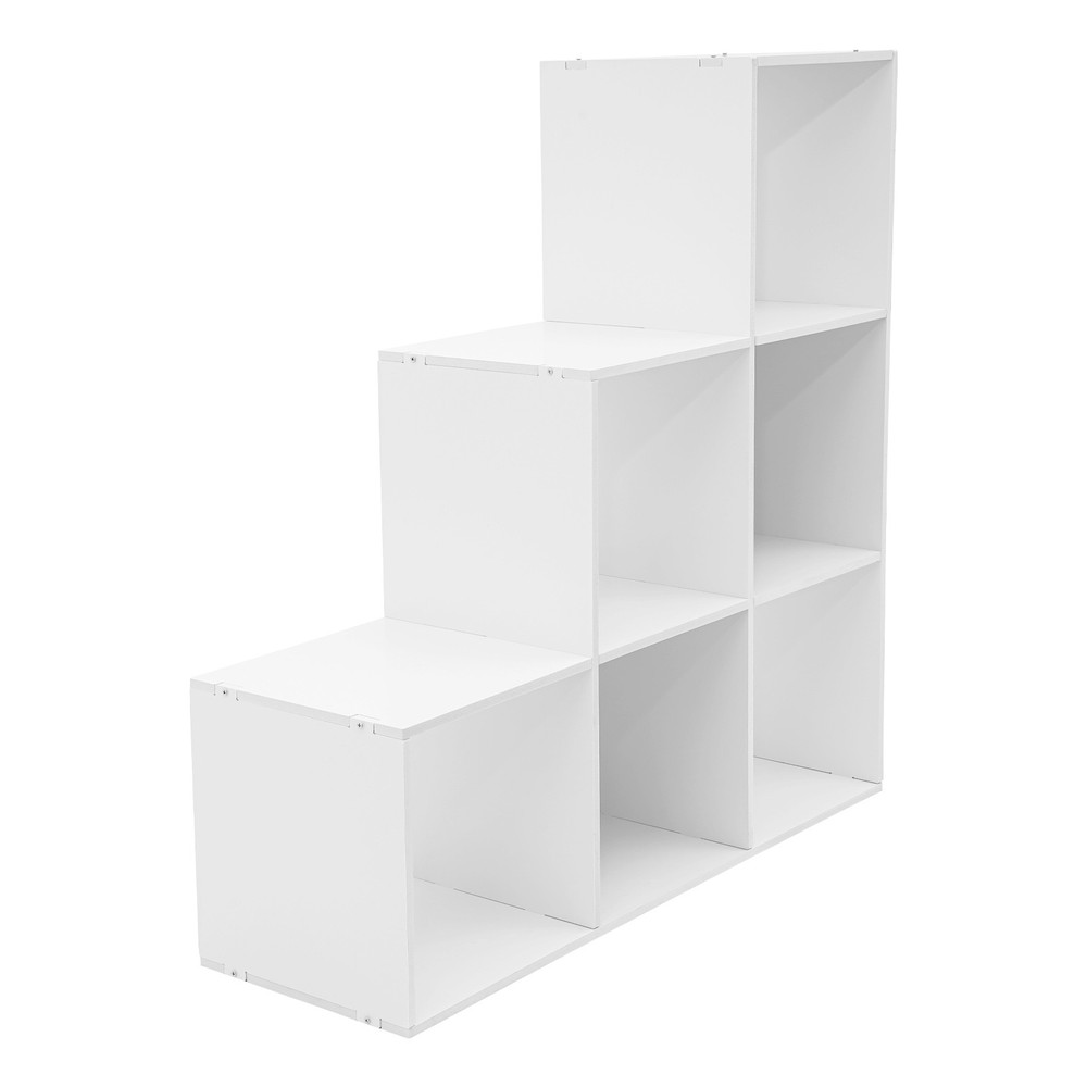L-Shaped 6-Cube Storage Bookcase, Modern Design for Home & Office