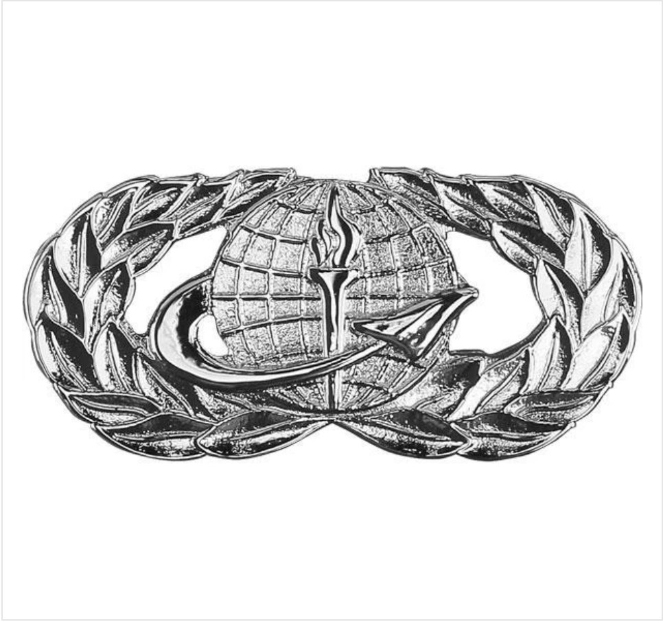 GENUINE U.S. AIR FORCE BADGE: FORCE SUPPORT - REGULATION SIZE