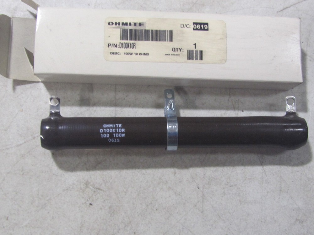 NEW OHMITE D100K10R 100 WATTS RESISTOR