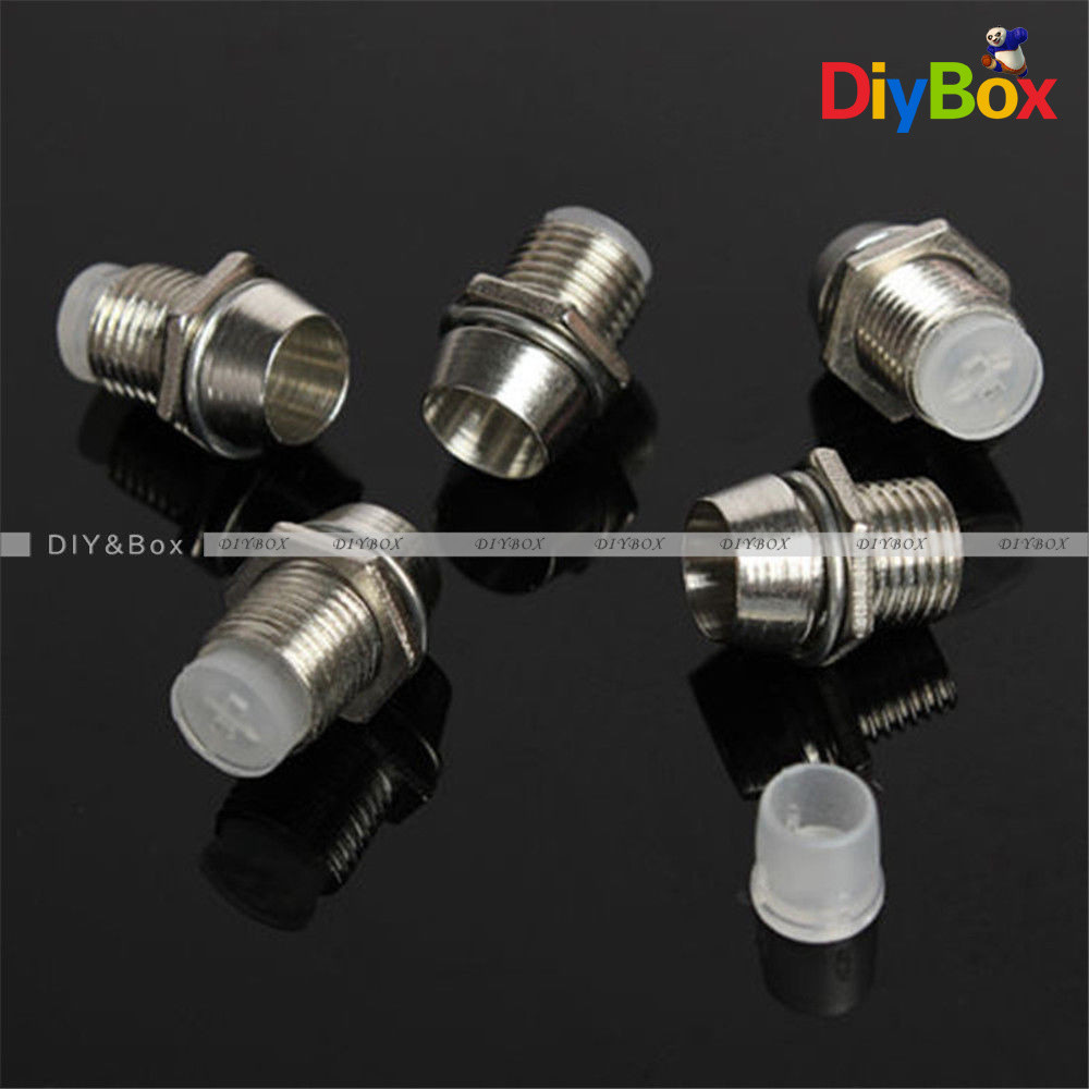 5PCS 5mm Chrome Silver Metal Bezel LED Holder Mount Panel Display Base Rubber D