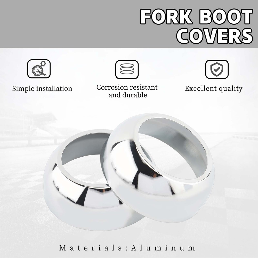 Chrome Front Fork Boot Cap Covers 41mm For Harley Softail FXST FXSTB FXSTC FXDWG
