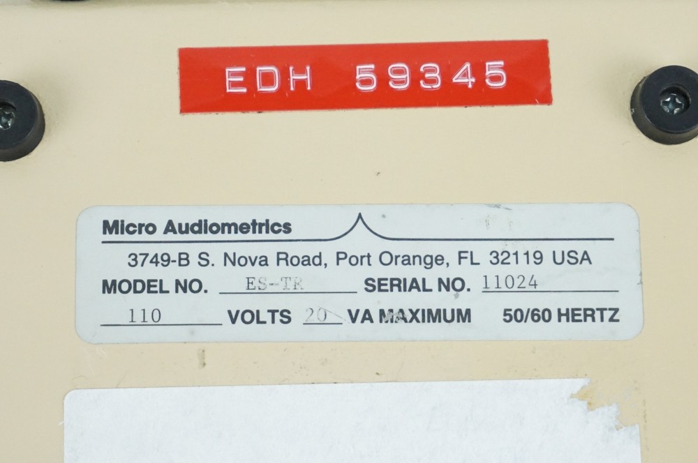 Micro Audiometrics Earscan ES-TR Pure Tone Audio Meter