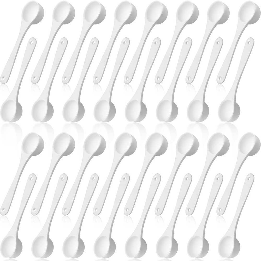 Maxdot 200 Pcs Teaspoon Measuring Spoons Bulk Reusable Plastic Scoop Measurin...