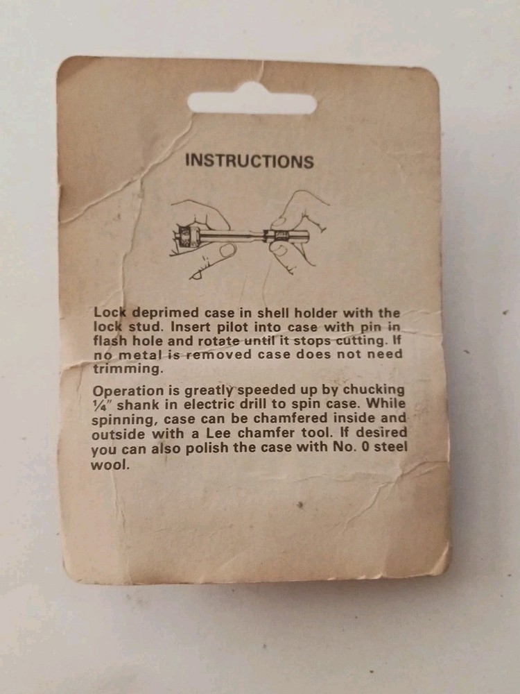 Lee 90110 Case Trimmer, Cutter & Lock Stud