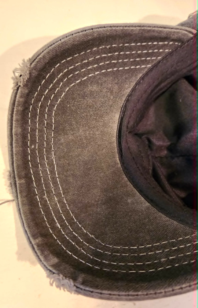 Y2K Star ~ Charcoal Distressed PONYTAIL Baseball Cap