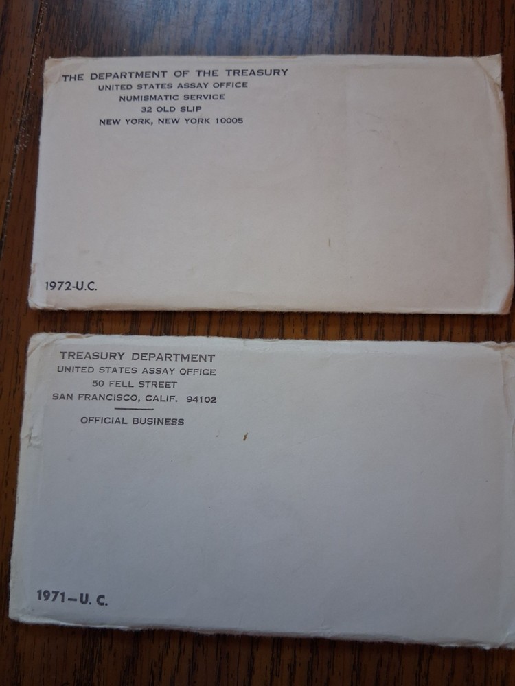 (2) 1971 & 1972 P&D US Mint Sets