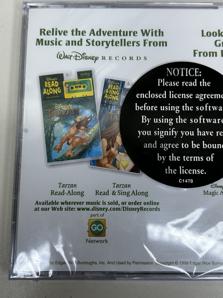 Disney Print Studio Tarzan PC CD Rom Program Manual Software Vintage