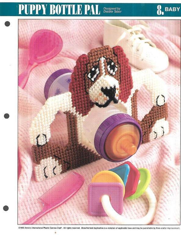 LOT/7 PLASTIC CANVAS LEAFLETS BABY PROJECTS