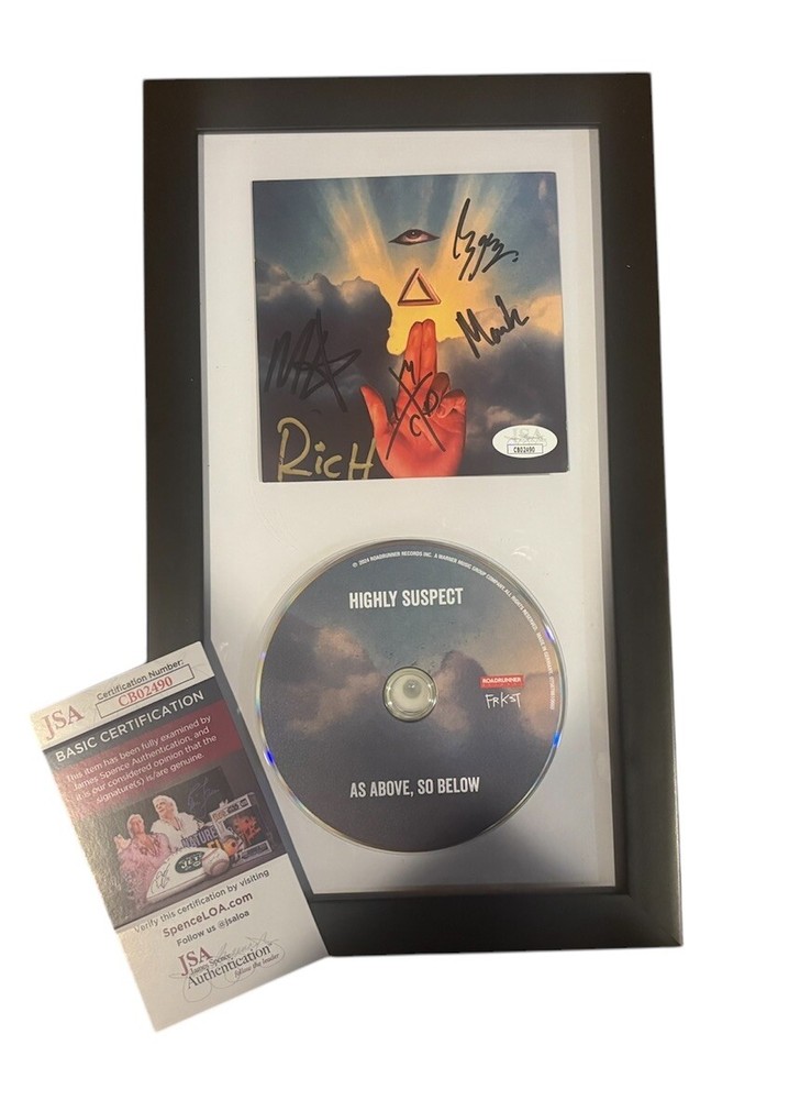 HIGHLY SUSPECT AS ABOVE, SO BELOW SIGNED JSA DISPLAY FRAMED CD Autograph Auto