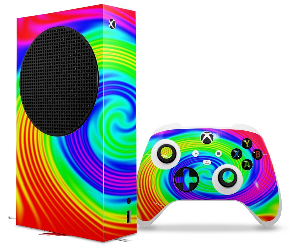 Skins XBOX Series S Console Controller Rainbow Swirl