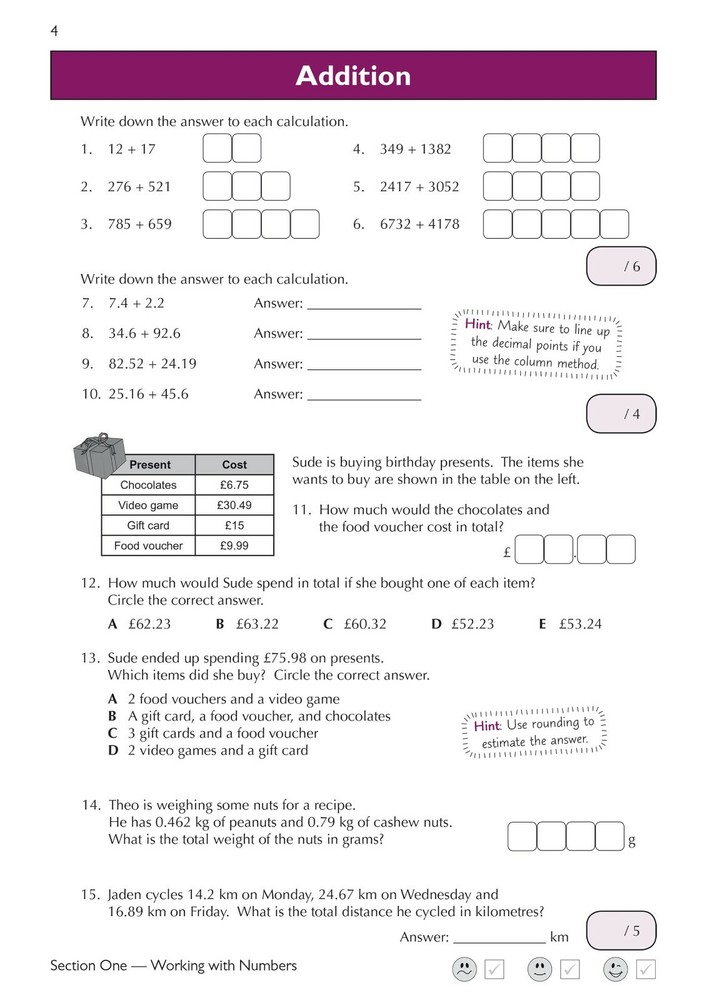 11+ Plus Year 6 Maths Practice Book & Assessment Tests For All Test Provider CGP