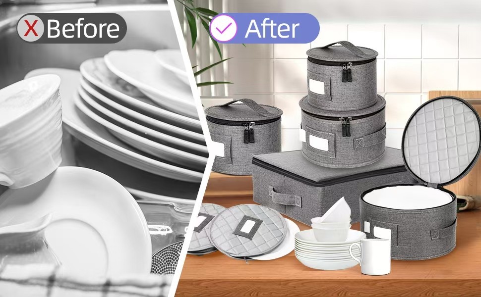 A Set of 5 New Luxula China Hard Shell Storage Container Organizer