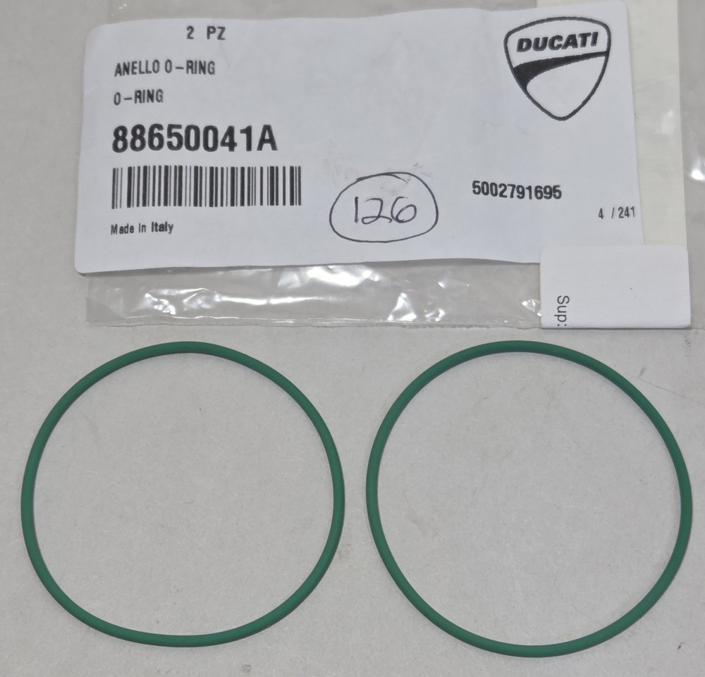 2pc NEW Ducati Throttle Body Intake Air Funnel Velocity Stack O-Ring Gaskets OEM