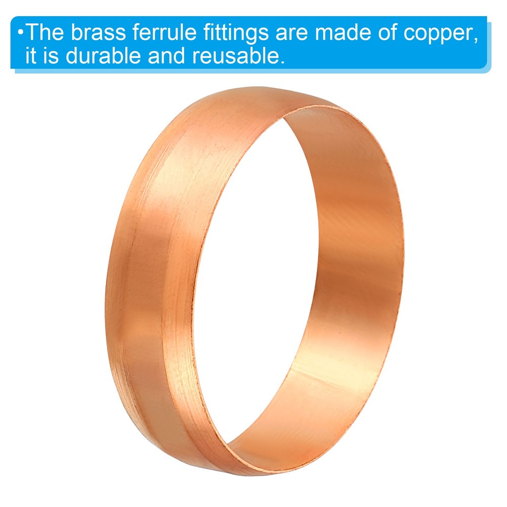5pcs 28mm Compression Sleeves Ferrules Copper Ferrule Compression Fitting