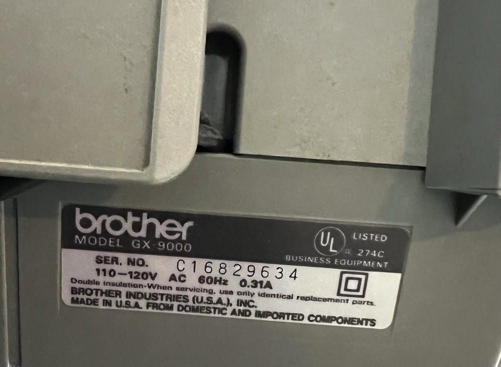 Brother GX-9000 Correctronic Word Processing Typewriter w/ GrammarCheck+ Tested!