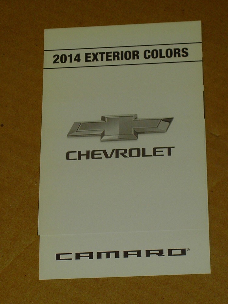 2014 CHEVROLET CAMARO COLOR CHIP CHART BROCHURE MINT!