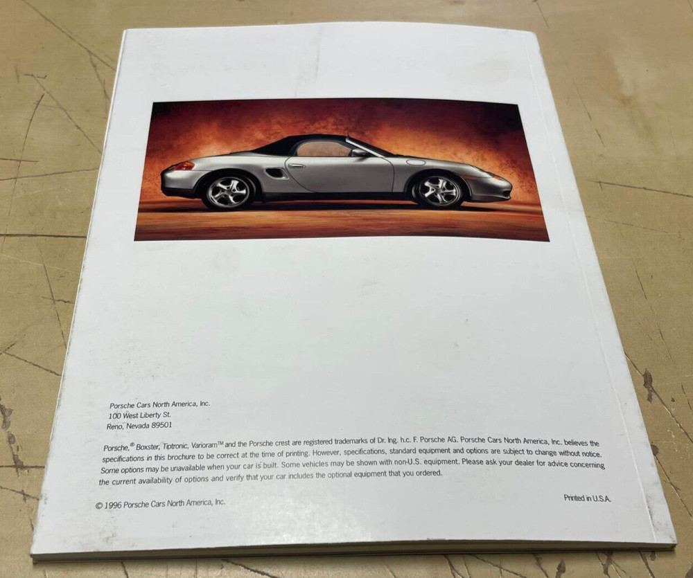 Vintage 1996 Porsche Boxster Brochure Ad
