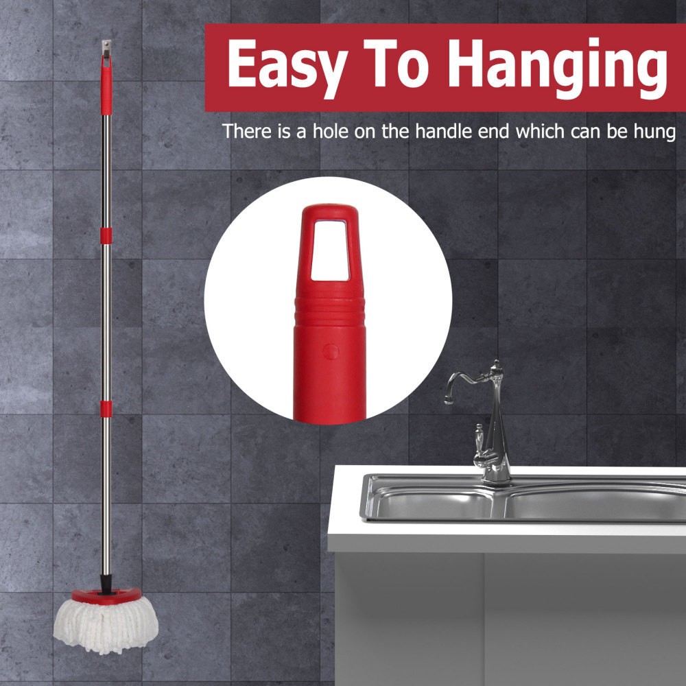 Spinning Mop Pole Handle Replacement 360° Rotating without Microfiber Mop Heads