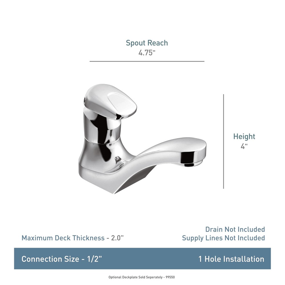 Moen 8884 Chrome One-Handle Metering Lavatory Faucet