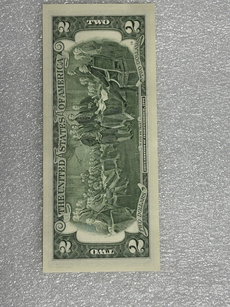 Rare ! Uncirculated 2017A $2 Error Low #’d Note W/stuck Digit Perfect Condition