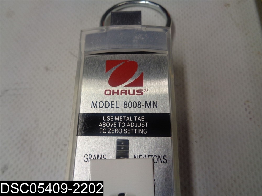 8008-MN Ohaus Pull Type Metal Spring Scale 5000 Grams 50 Newtons