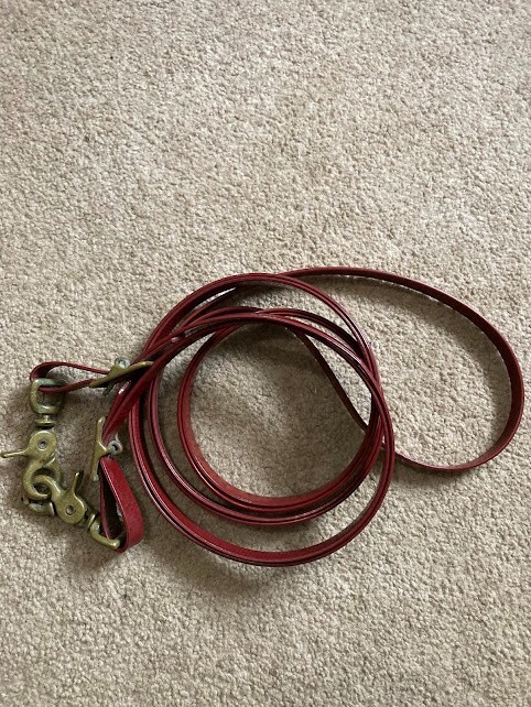 Burgandy Biothane reins, 1/2 "