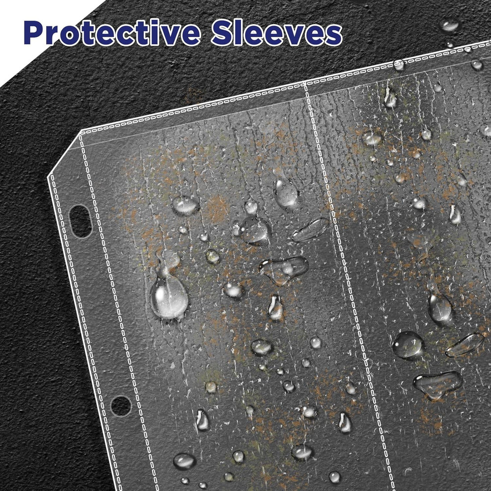 2-Pocket Folded Map Sleeves, Brochure Holder, Protector, 4.5" x 11" Clear