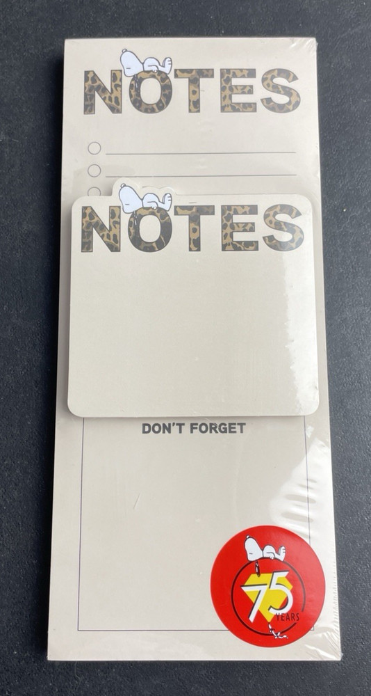 Graphique Snoopy Notepad Set Don't Forget Notes 9"x4" NEW