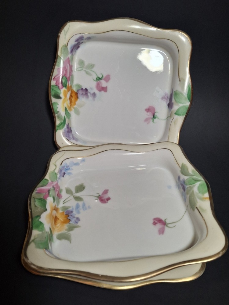 Nippon Handpainted Floral Dishes