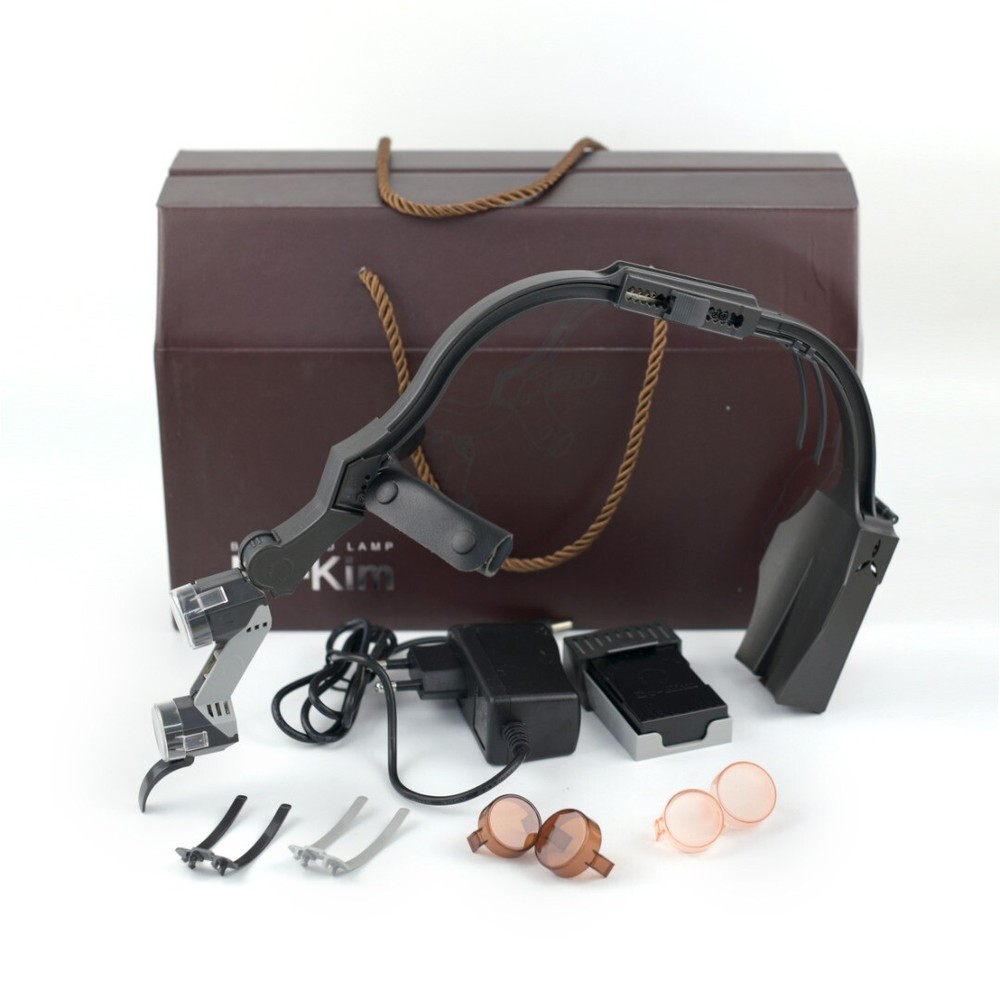 LED Dr. Kim Surgical Headlight Original, Including: Headlight, Case, 2 Bat.