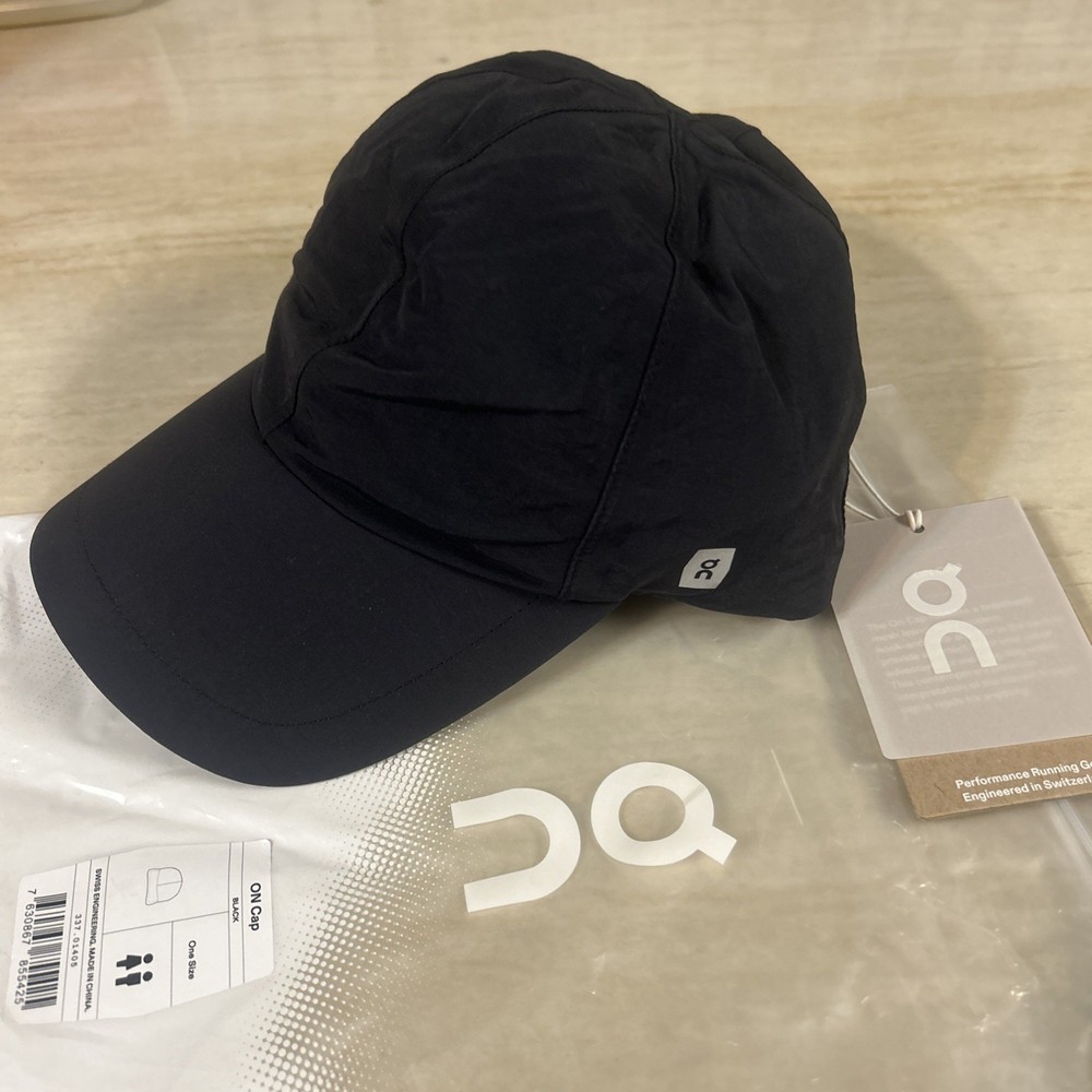 On Cap, Black, One Size Unisex Performance Running Gear