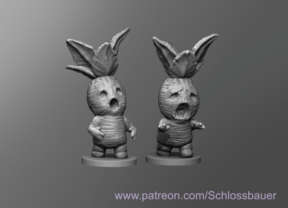 Mandragora (Both) Monster Manual 28mm Scale DND D&D Tabletop Miniature SB