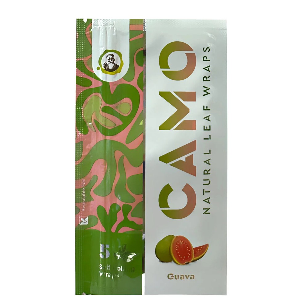 Camo Wraps Natural Leaf Guava Wraps (5 Sheets) - 1 Pouch