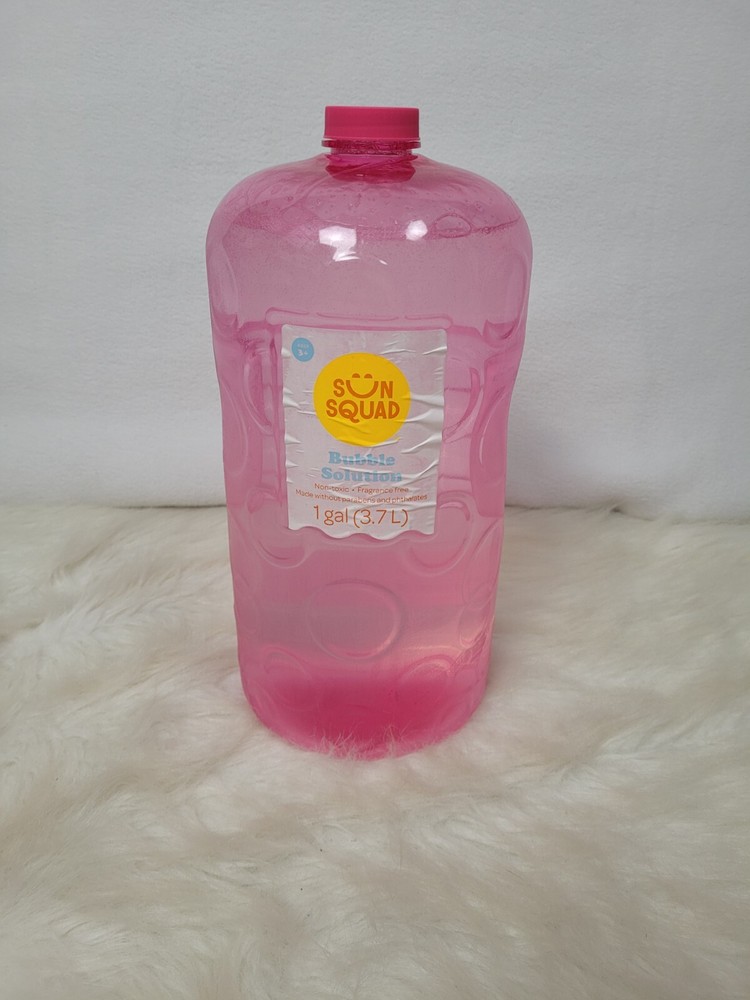 Bubble Solution 1 Gallon Non Toxic Fragrance Free Pink
