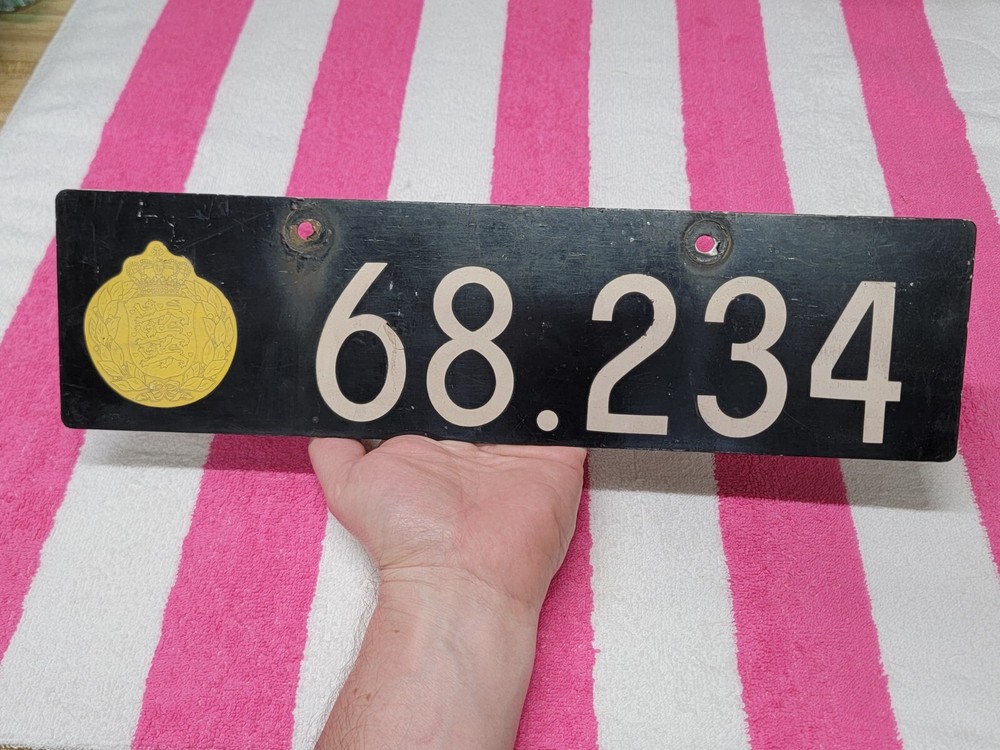 Vintage Denmark Army License Plate