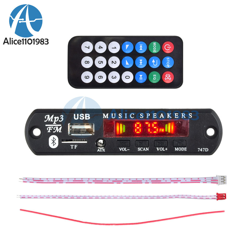 9V 12V Car MP3 WMA Decoder Board Audio Module Bluetooth 5.0 Music Remote Control