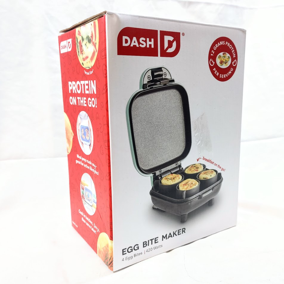 Dash Egg Bite Maker Countertop Egg Cooker with 4 Silone Cups - Aqua - 420 Watts