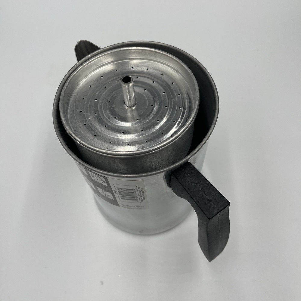 Primula 9 Cup Percolator Aluminum Coffee Maker Stovetop Silver Pot Camping
