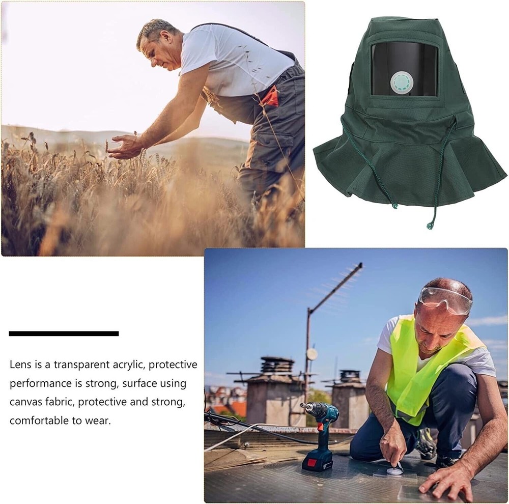 Sand Blasting Hood Cap Anti Wind Sandblaster Tools Dust Protective Face Shield