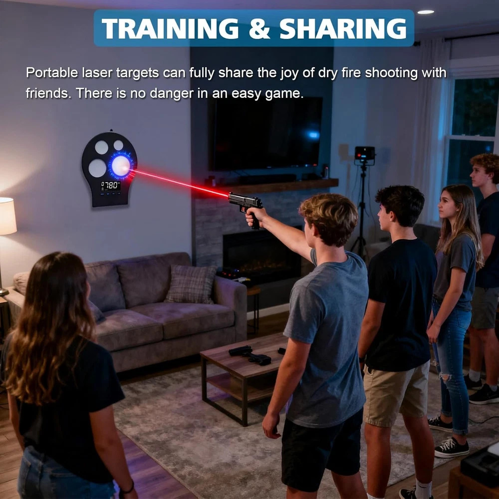 Laser Training Target M-Target - Four-Zone Dry-Fire System, Instant Feedback