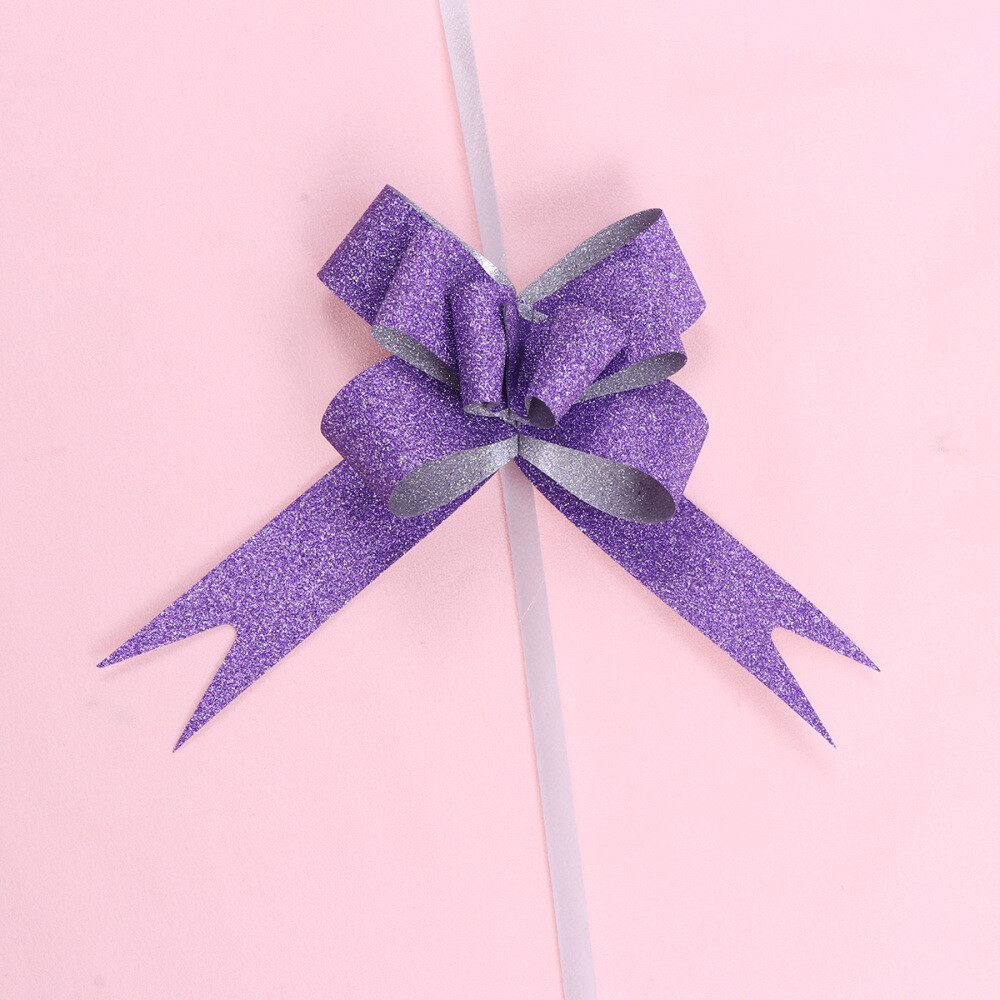 100PCS Glitter Pull Bows Gift Knot Ribbons String Bows for Gift Wrapping