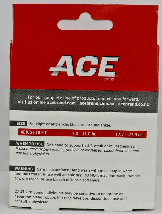 ACE Compression Adjustable Ankle Support Neoprene Left or Right Foot New in Box