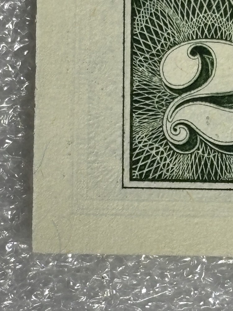 Rare ! Uncirculated 2017A $2 Error Low #’d Note W/stuck Digit Perfect Condition
