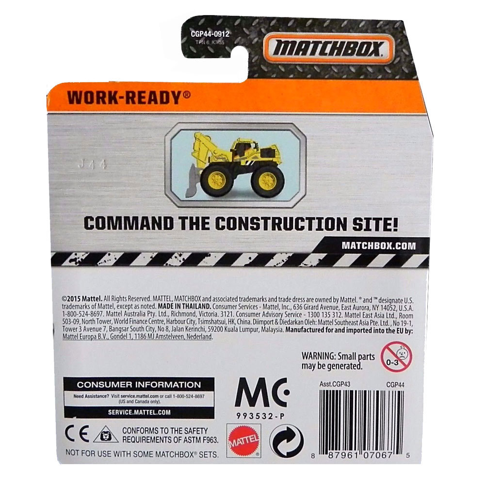 Matchbox MBX Construction WORK-READY Front Loader Vehicle NEW
