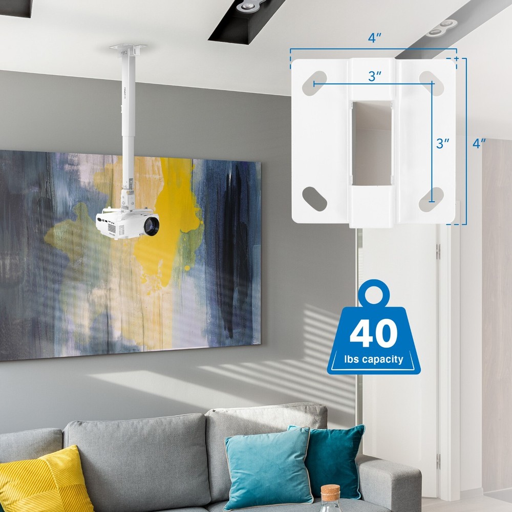 Mount-It! Full Motion Projector Wall & Ceiling Mount
